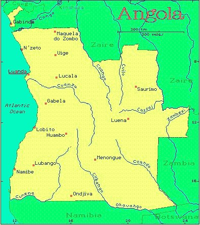 Map of Angola