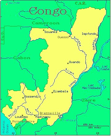 Country map of the Congo
