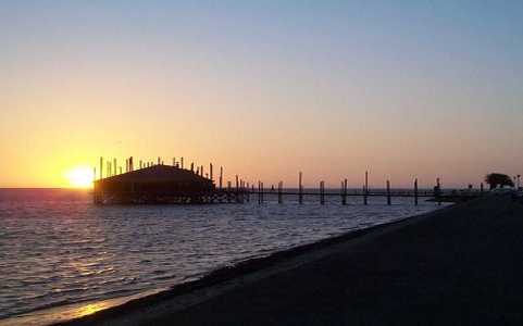 The perfect sundown restuarant, on the Walvis Bay Lagoon.