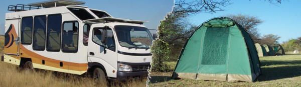 Namibian safari vehicles and equipment