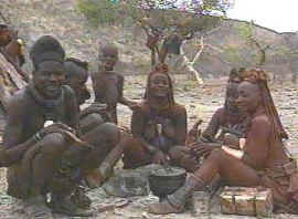 Traditional Himba family